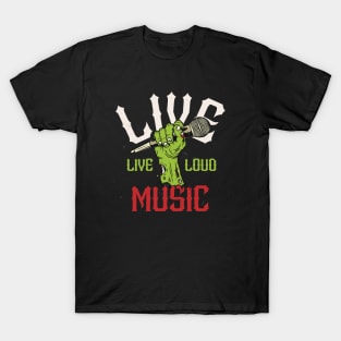 Live Music Zombie Hand // Support Live Music // Music Lover T-Shirt